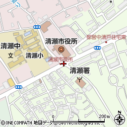 清瀬市役所前周辺の地図