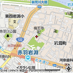 東京都北区岩淵町32-18周辺の地図