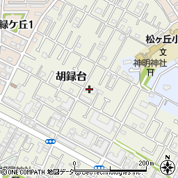 千葉県松戸市胡録台124周辺の地図
