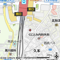 埼玉県所沢市久米602-3周辺の地図