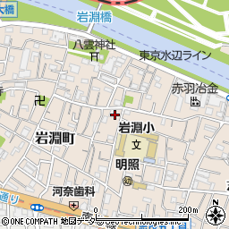 東京都北区岩淵町8-21周辺の地図