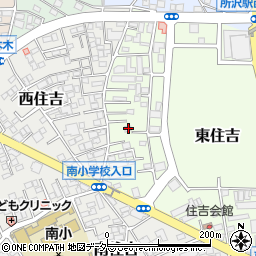 埼玉県所沢市東住吉16-6周辺の地図