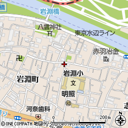 東京都北区岩淵町8-12周辺の地図