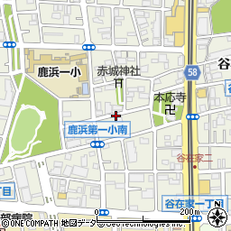 東京都足立区谷在家2丁目周辺の地図
