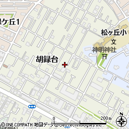 千葉県松戸市胡録台87-8周辺の地図