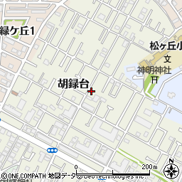 千葉県松戸市胡録台124-6周辺の地図