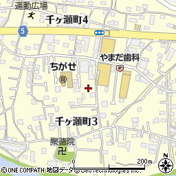 東京都青梅市千ヶ瀬町周辺の地図