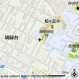 千葉県松戸市胡録台58周辺の地図