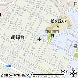 千葉県松戸市胡録台90-7周辺の地図