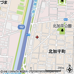 東京都足立区北加平町20周辺の地図