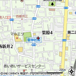 東京都足立区栗原4丁目13周辺の地図