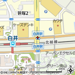 白井駅周辺の地図