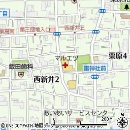 ダイソーマルエツ西新井店周辺の地図