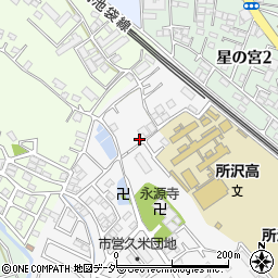 埼玉県所沢市久米1320-5周辺の地図