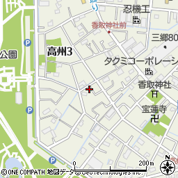 埼玉県三郷市高州3丁目周辺の地図