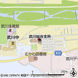 北杜市役所武川総合支所　西部教育センター周辺の地図