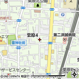 東京都足立区栗原4丁目12周辺の地図