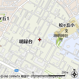 千葉県松戸市胡録台87-4周辺の地図