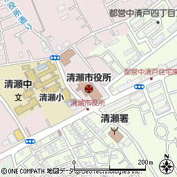 清瀬市役所周辺の地図