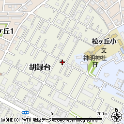 千葉県松戸市胡録台87-3周辺の地図