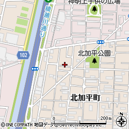 東京都足立区北加平町18周辺の地図