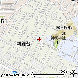 千葉県松戸市胡録台63-3周辺の地図