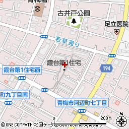 公社霞台第一住宅周辺の地図