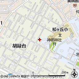 千葉県松戸市胡録台62-11周辺の地図