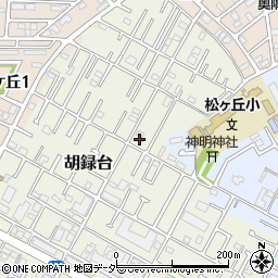 千葉県松戸市胡録台64-1周辺の地図