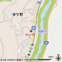 岐阜県下呂市少ケ野1296周辺の地図