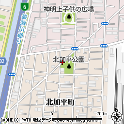 東京都足立区北加平町17周辺の地図