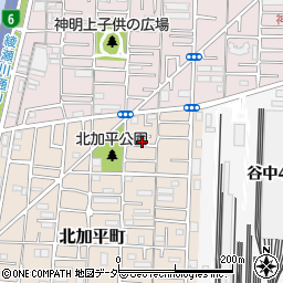 東京都足立区北加平町12周辺の地図
