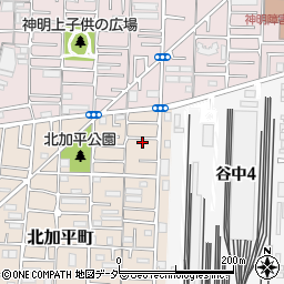 東京都足立区北加平町11周辺の地図