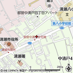 清瀬市役所　中清戸地域市民センター周辺の地図