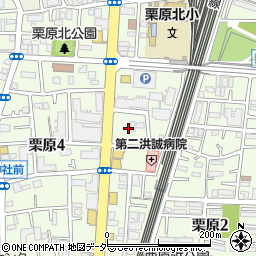 東京都足立区栗原4丁目17周辺の地図