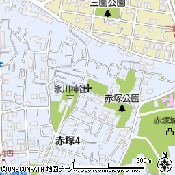 赤塚四丁目公園トイレ周辺の地図