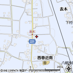 長野県伊那市西春近表木6852-2周辺の地図