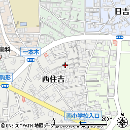 埼玉県所沢市西住吉周辺の地図