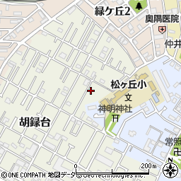 千葉県松戸市胡録台54-6周辺の地図