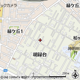 千葉県松戸市胡録台69周辺の地図