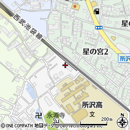 埼玉県所沢市久米1216-2周辺の地図