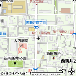 全東栄信用組合西新井支店周辺の地図