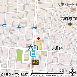 ファミリーマート六町駅前店周辺の地図