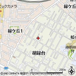 千葉県松戸市胡録台70-18周辺の地図