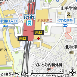 ファミリーマート所沢駅前店周辺の地図