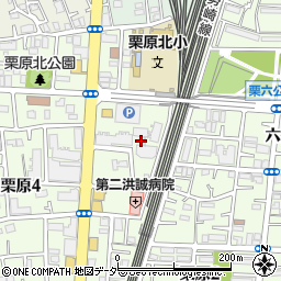 東京都足立区栗原4丁目18周辺の地図