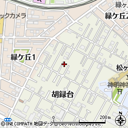 千葉県松戸市胡録台70-1周辺の地図