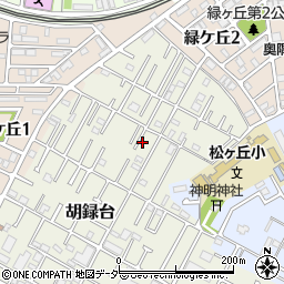 千葉県松戸市胡録台50周辺の地図