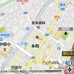 公文式　松戸駅西口教室周辺の地図