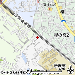 埼玉県所沢市久米1213-2周辺の地図